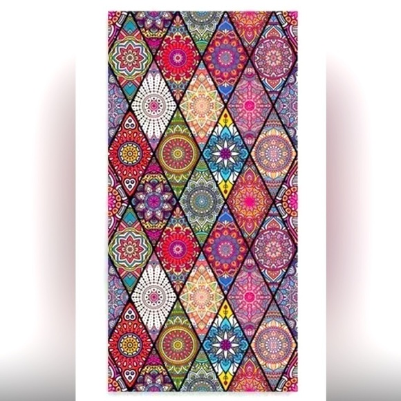 Other - Set of 2 Boho & Rainbow Sandproof Beach Towels Fast-Drying Beach towels